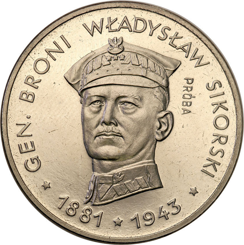 PRL. PRÓBA Nikiel 100 złotych 1981 Sikorski